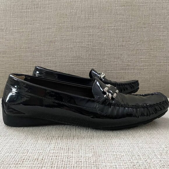 STUART WEITZMAN Women Patent Leather Loafers - 7 - Picture 6 of 7